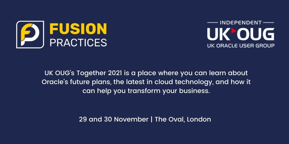 UK OUG's Together 2021 is a place where you can learn about Oracle’s future plans, the latest in cloud technology, and how it can help you transform your business. (1)
